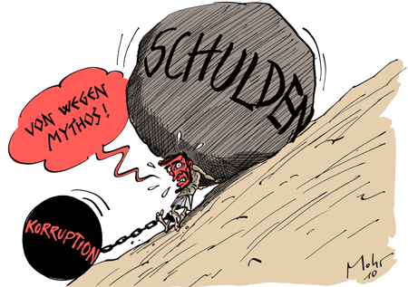 Wohin mit der Westerwelle -Karrikatur von Burkhard Mohr